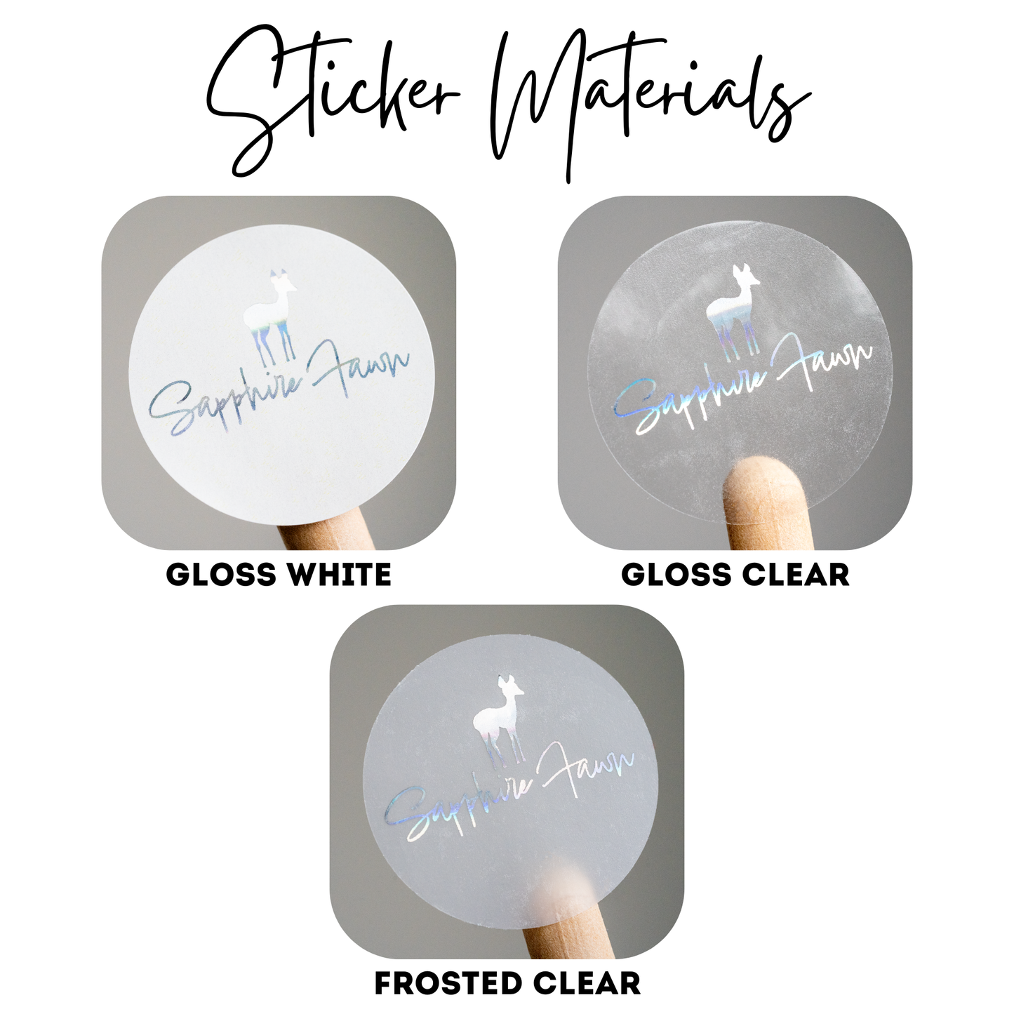 "Handmade with Love" Metallic Foil Stickers