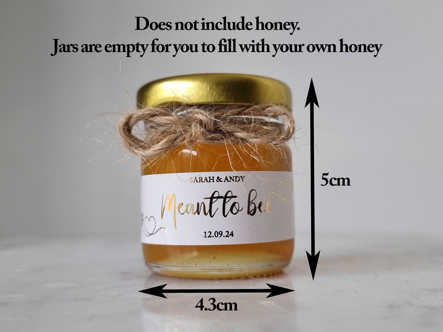 Mini Glass Jars with Foil Labels