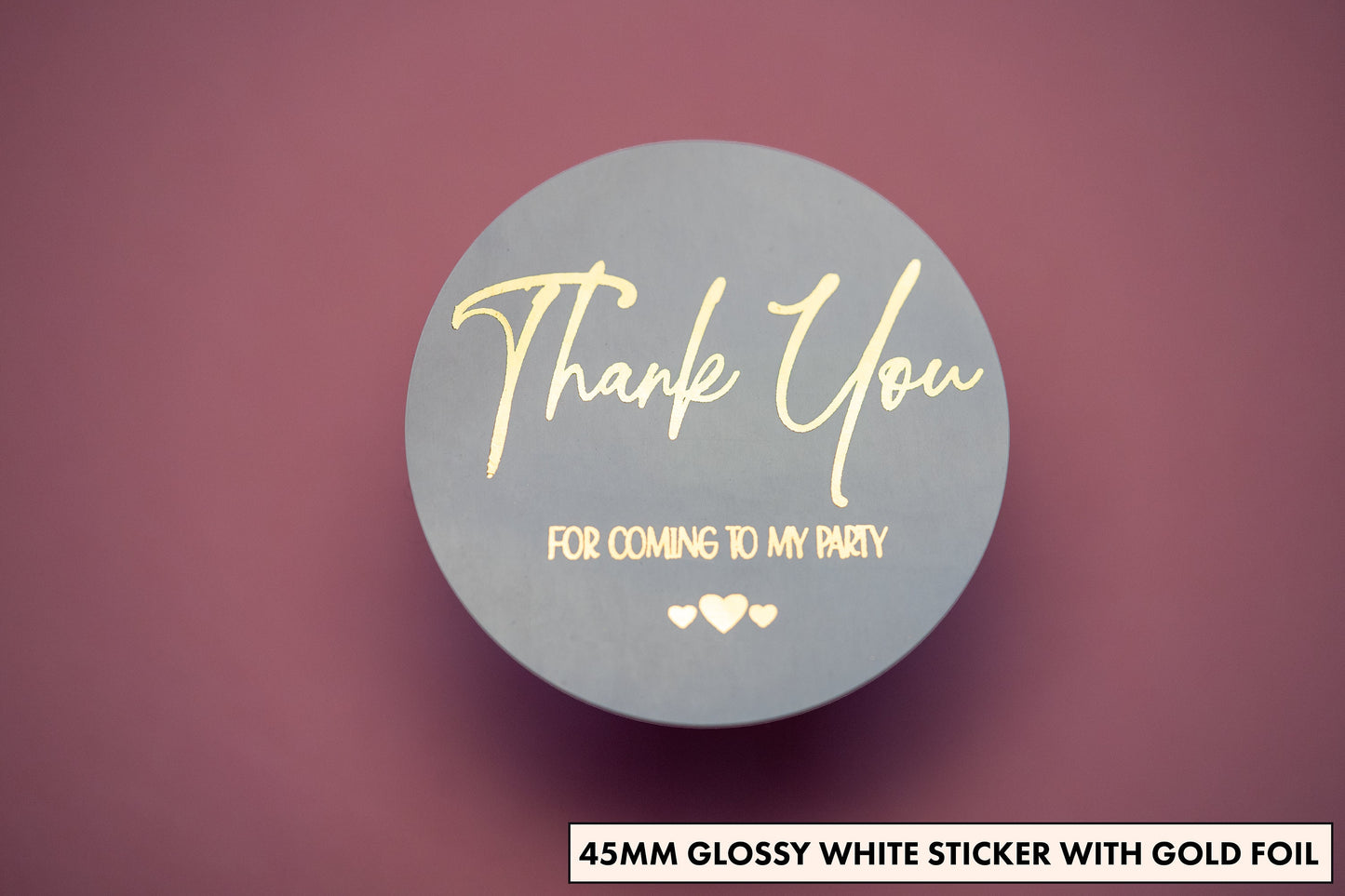 Thank You Metallic Foil Stickers