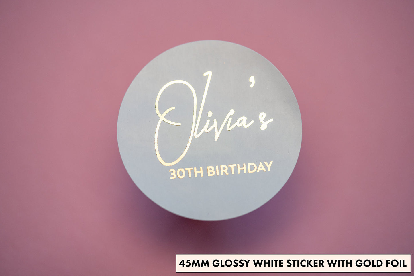 Custom Birthday Age Foil Stickers