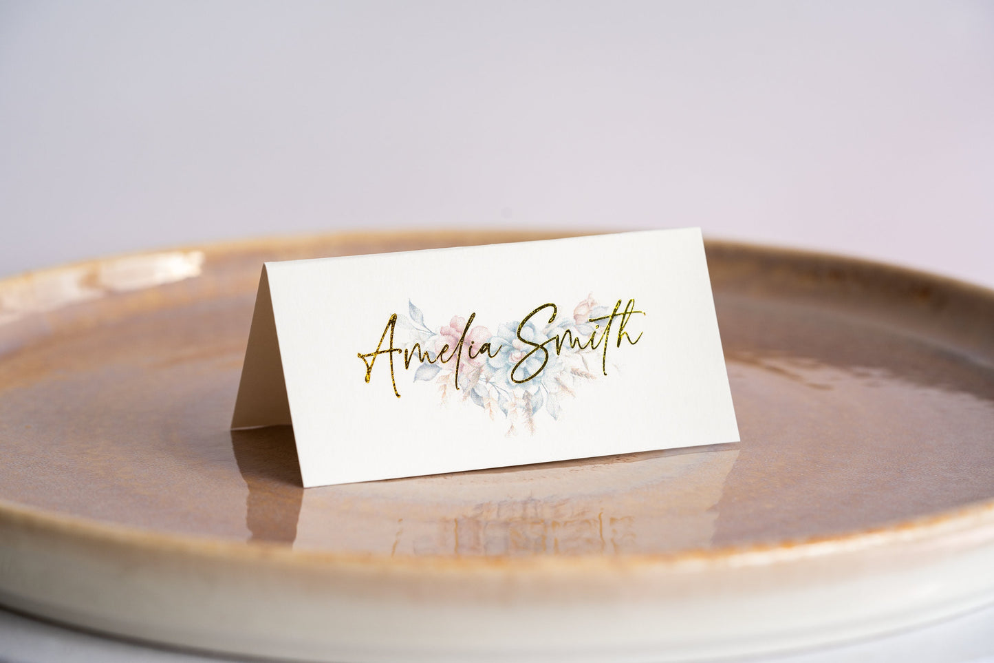 Personalised Metallic Foil Folded Place Cards - Wedding Seating - Place Names - Table Settings - Dinner Event Tent Cards - Stationary Cards