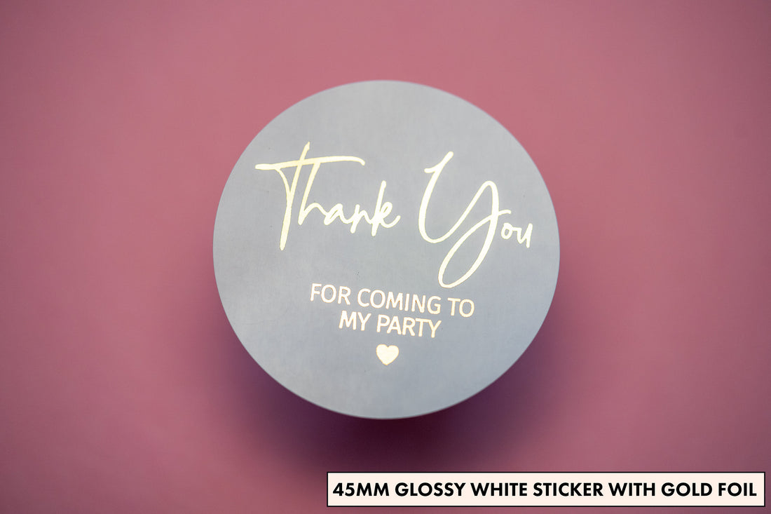 Personalised Foil Thank You Stickers