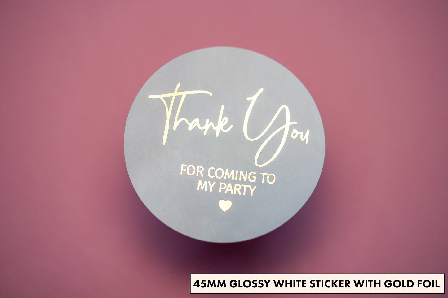 Personalised Foil Thank You Stickers