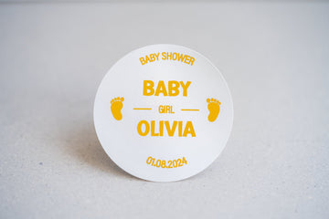 Baby Shower Metallic Foil Stickers