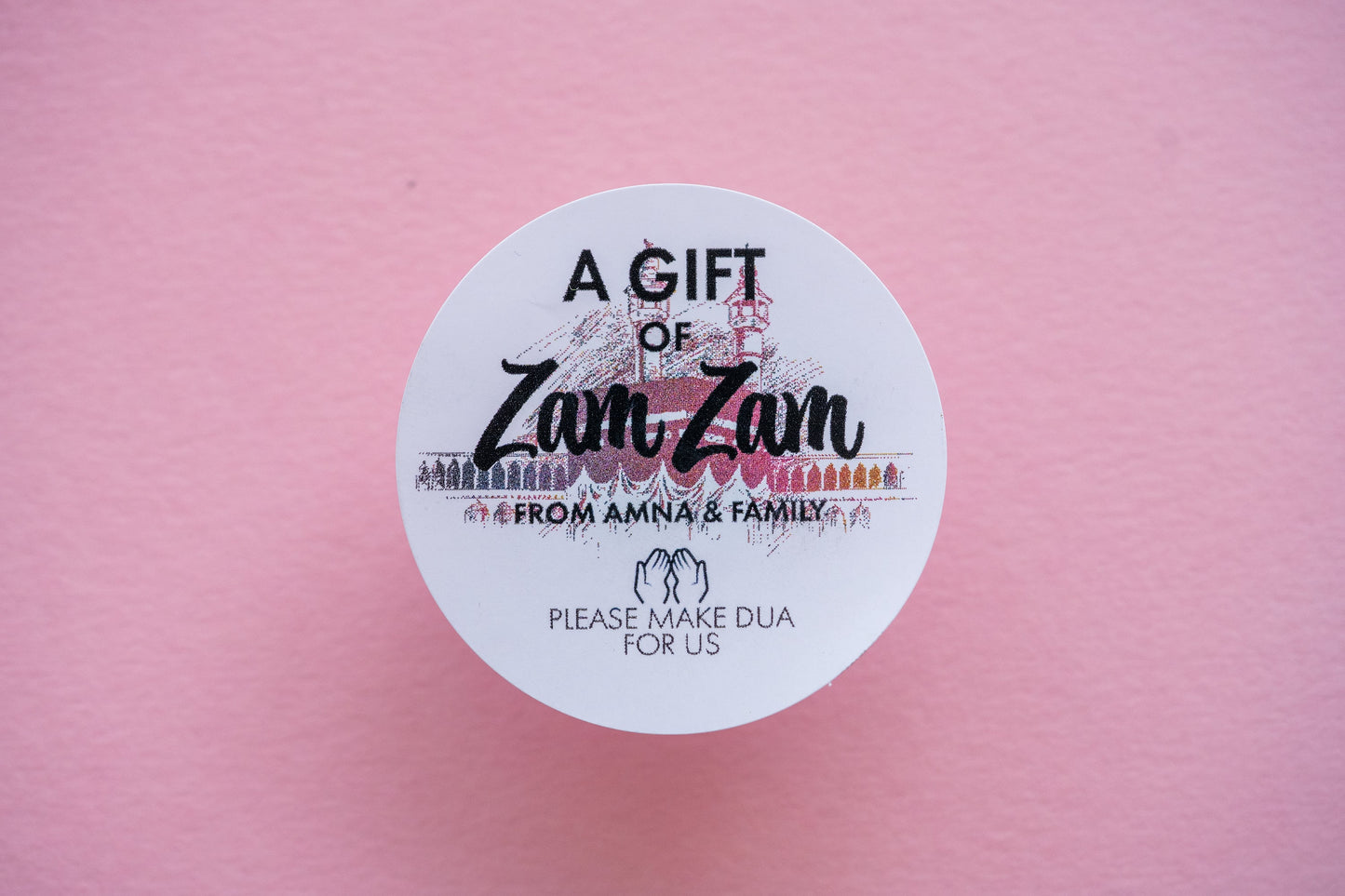 Personalised ZamZam Water Metallic Foil Stickers/Zam Zam Favours/Hajj & Umrah Gifts/Islamic Stickers/Zam Zam Wedding Favours