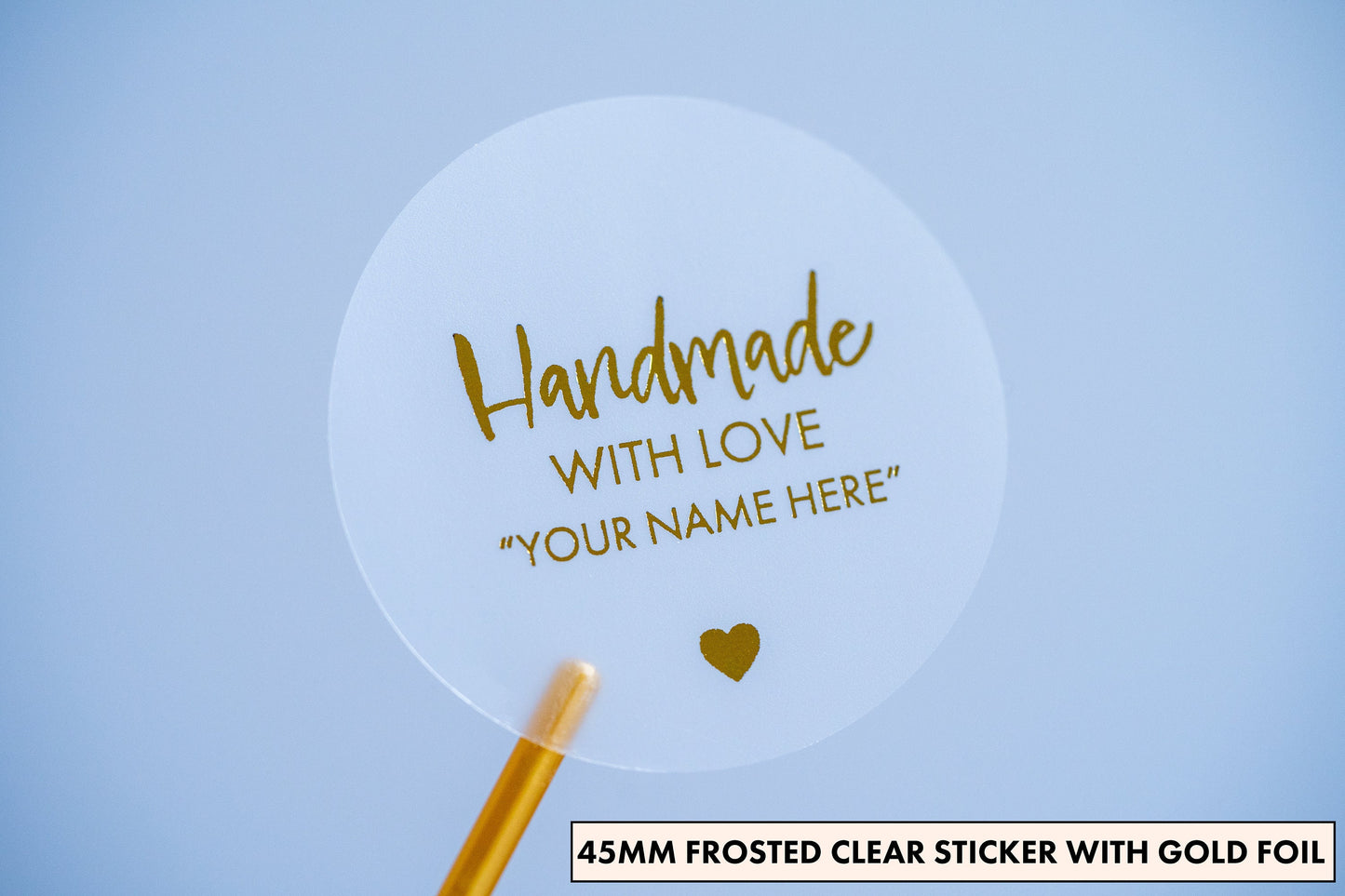"Handmade with Love" Foil Stickers