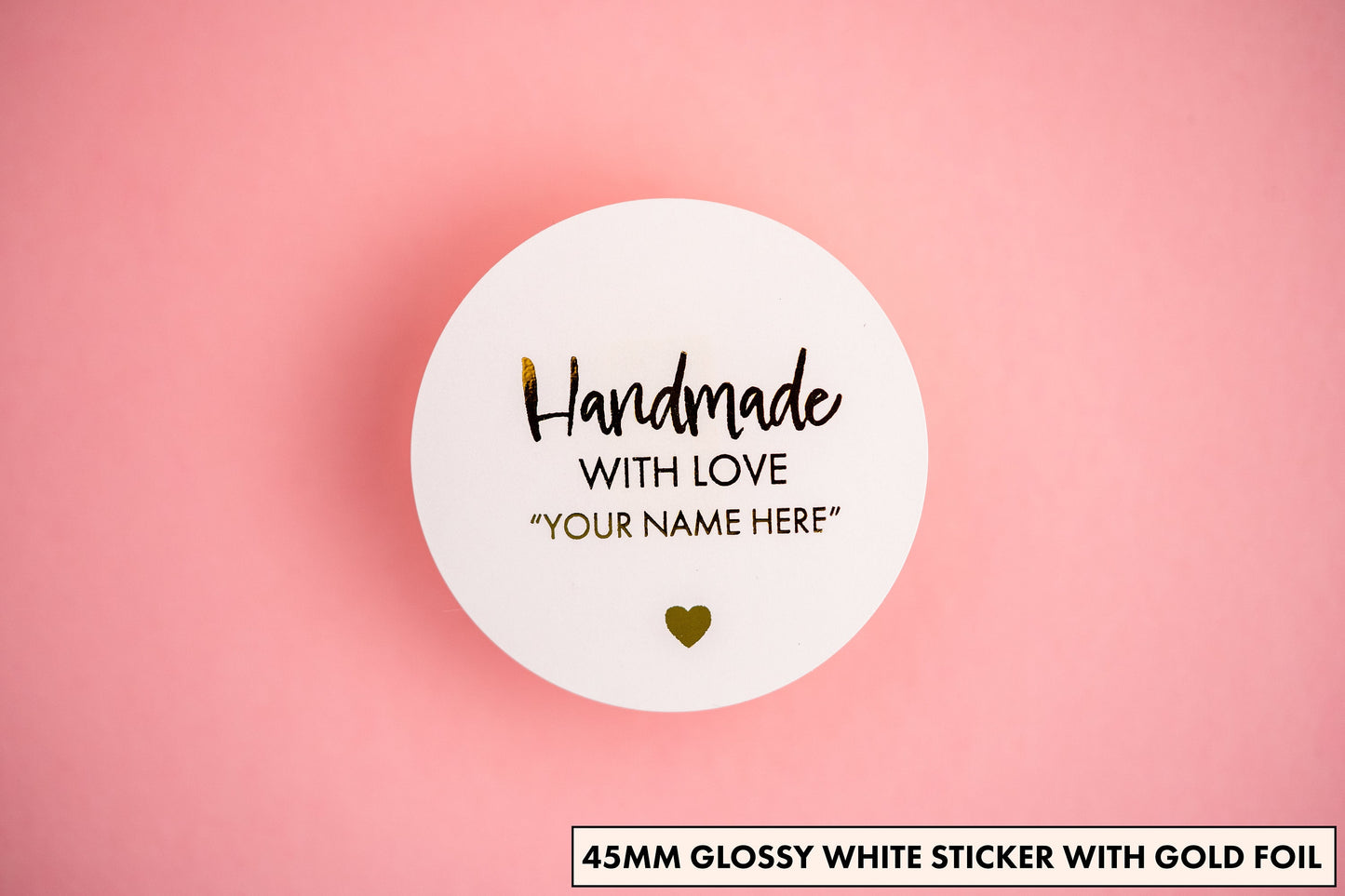 "Handmade with Love" Foil Stickers
