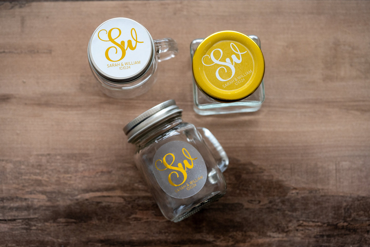 White Personalised Monogram Stickers