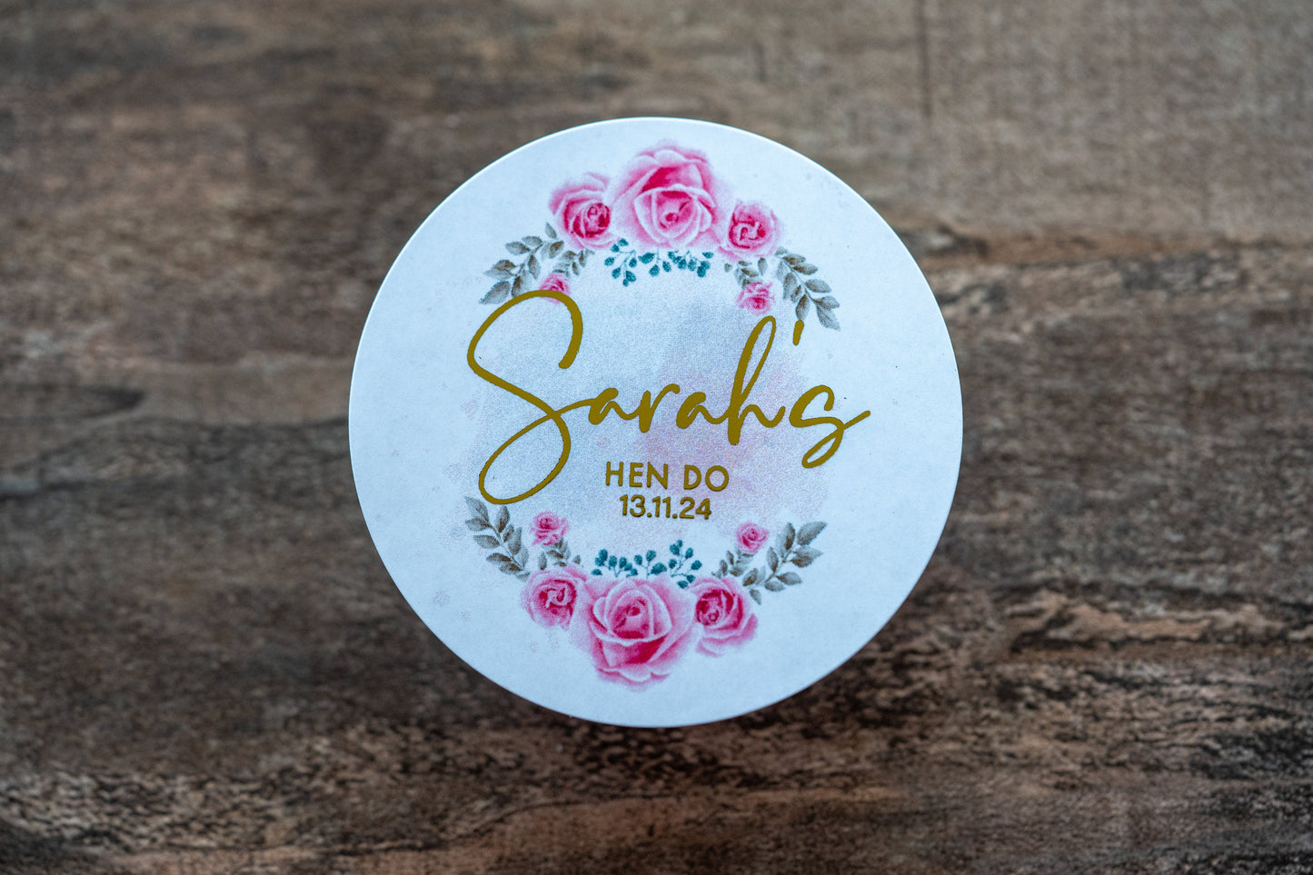 Floral Hen Party Foil Custom Stickers