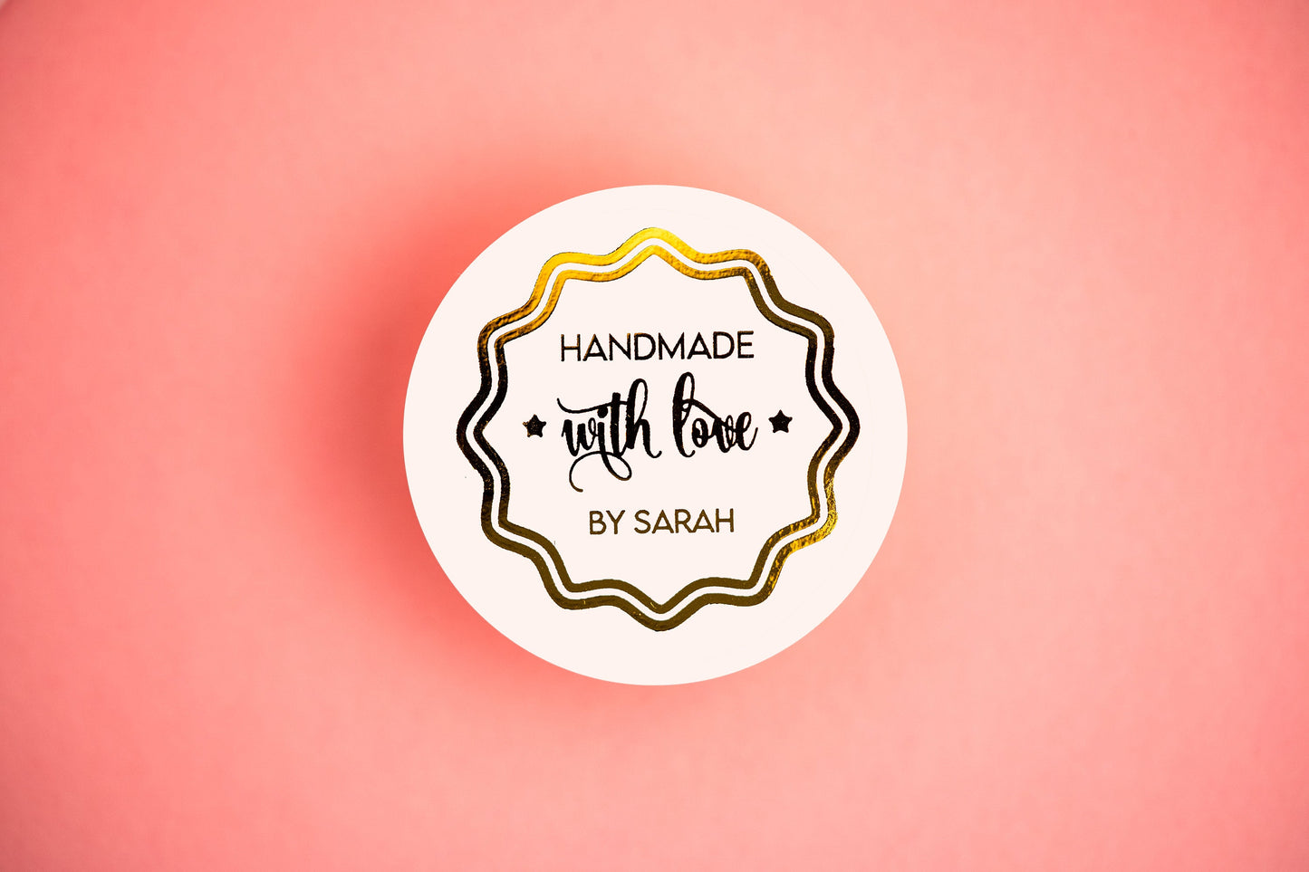 "Handmade with Love" Metallic Foil Stickers
