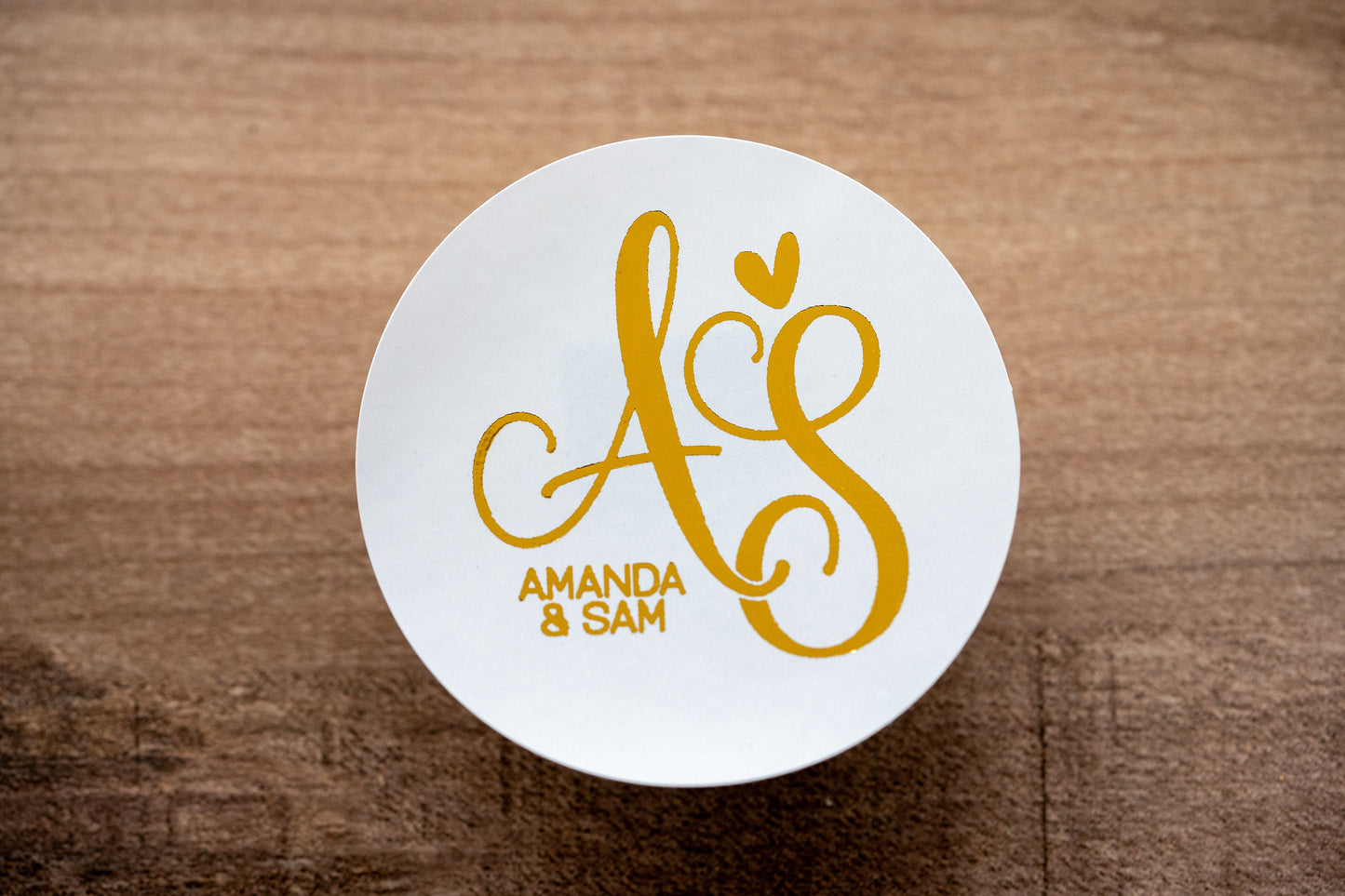 Foil Custom Wedding Monogram Stickers