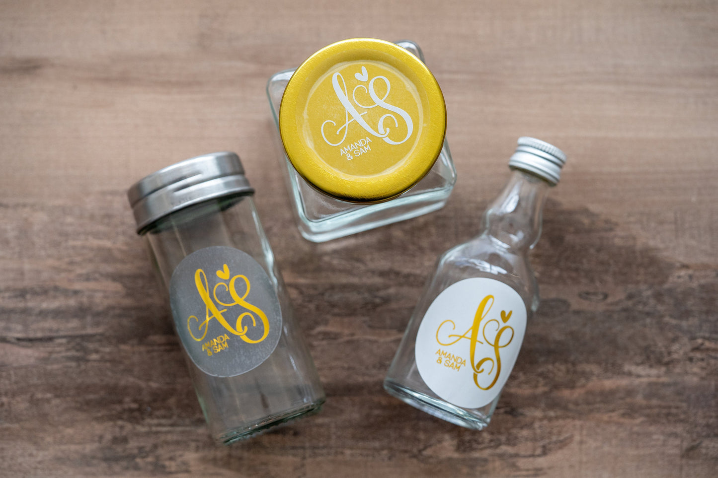 Personalised White Print Monogram Stickers