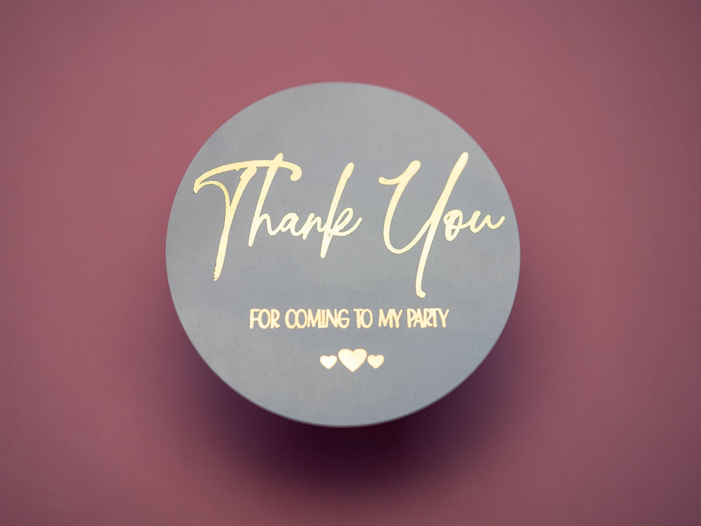 Thank You Metallic Foil Stickers