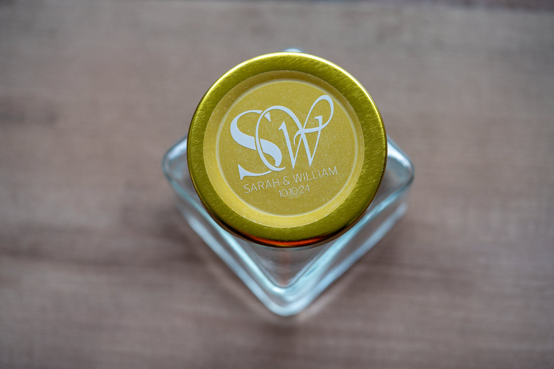 White Personalised Monogram Sticker