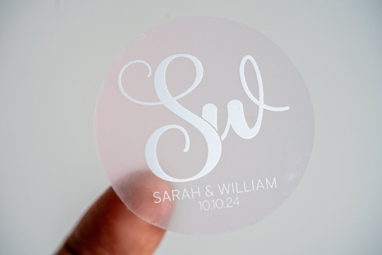 White Personalised Monogram Stickers