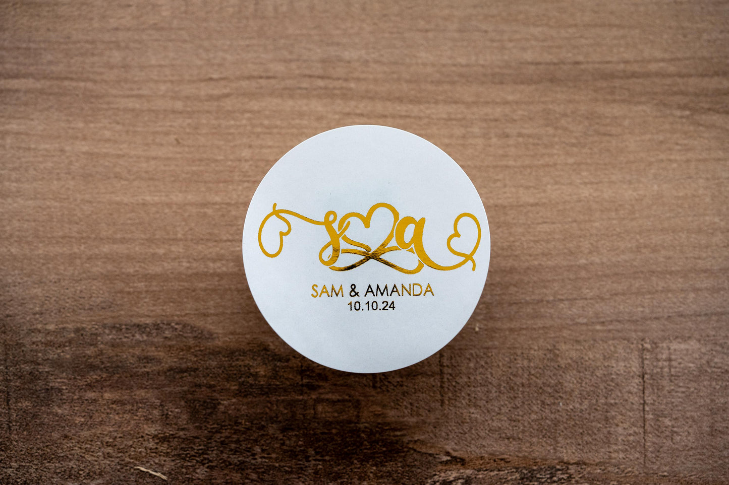 Custom Foil Infinity Wedding Monogram Stickers/Custom Initial Wedding Stickers/Wedding Name Stickers/Gold Foil Wedding Stickers