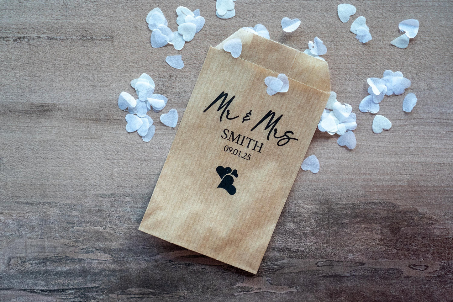 Mr & Mrs Foil Confetti Bags