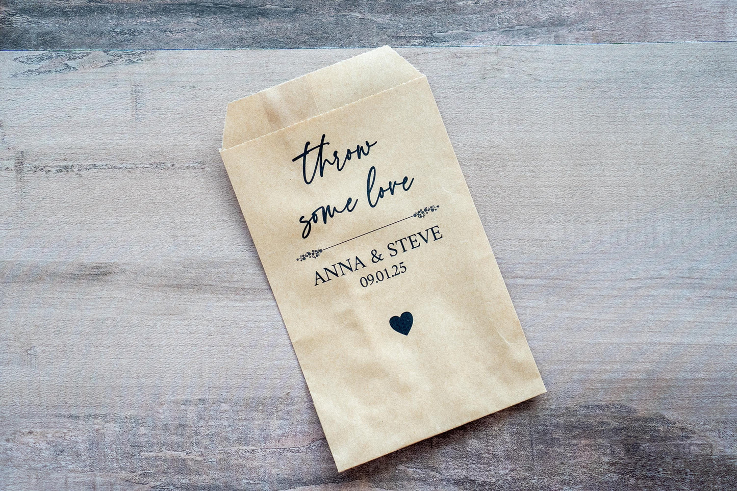 Custom DIY Foil Kraft Confetti Bag