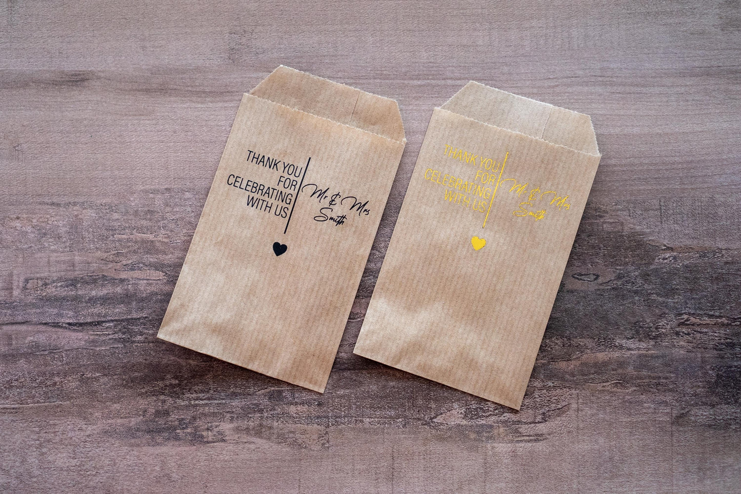 "Thank You" Wedding Confetti Bags