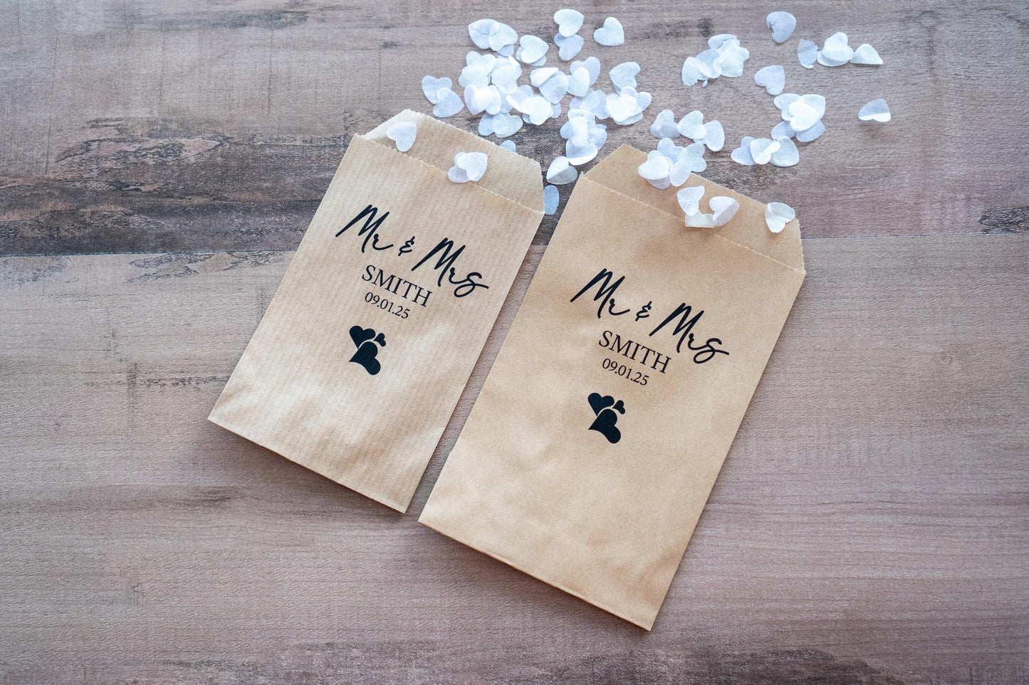 Mr & Mrs Foil Confetti Bags