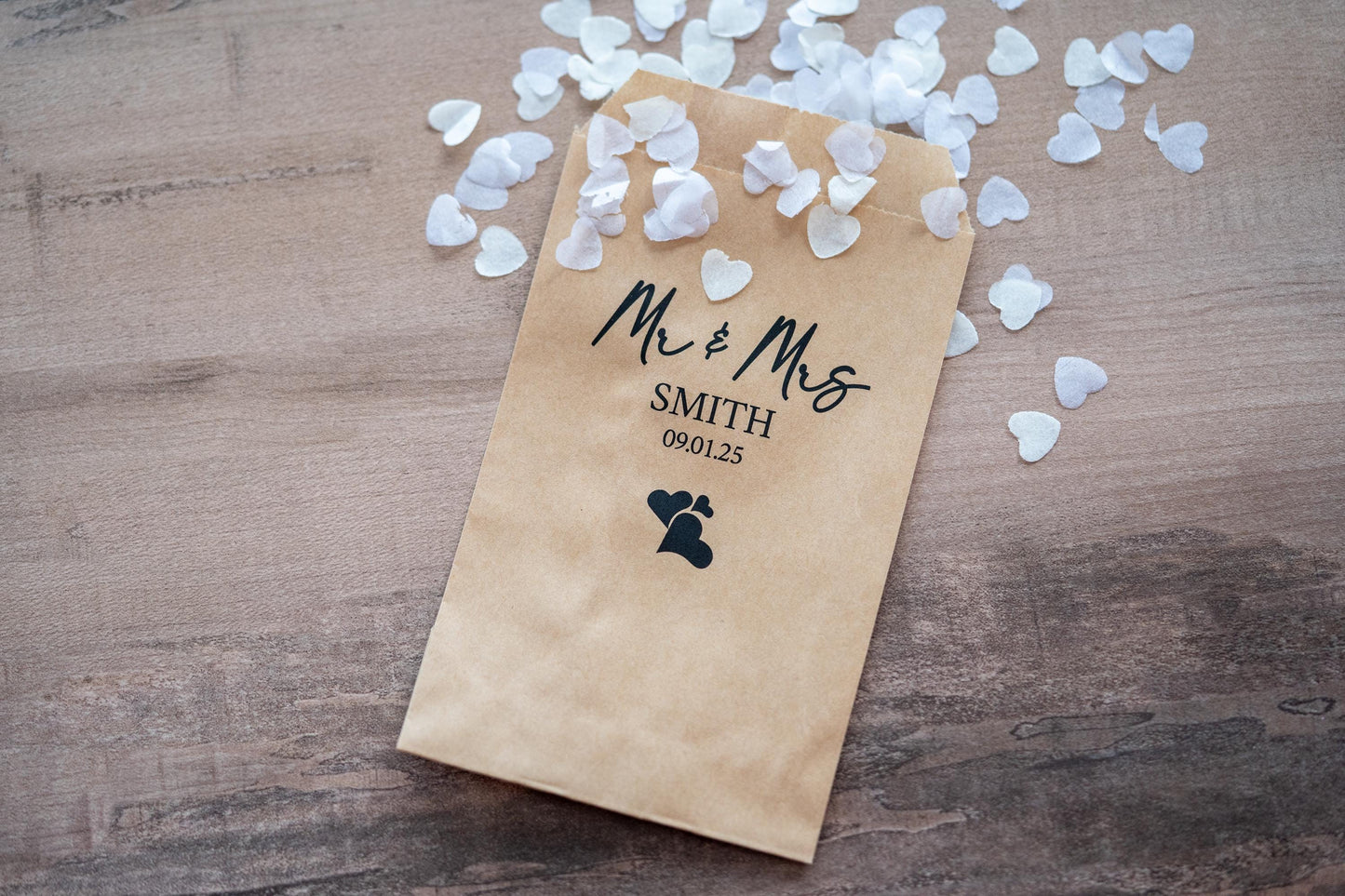 Mr & Mrs Foil Confetti Bags