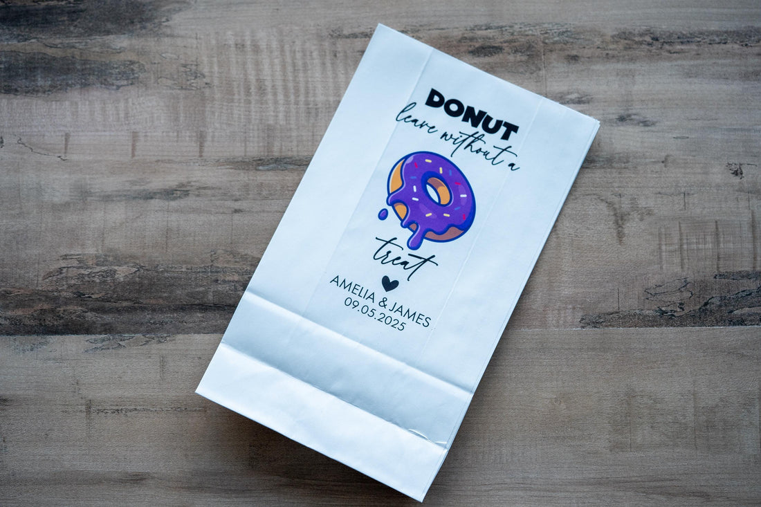 White Donut Party Bags
