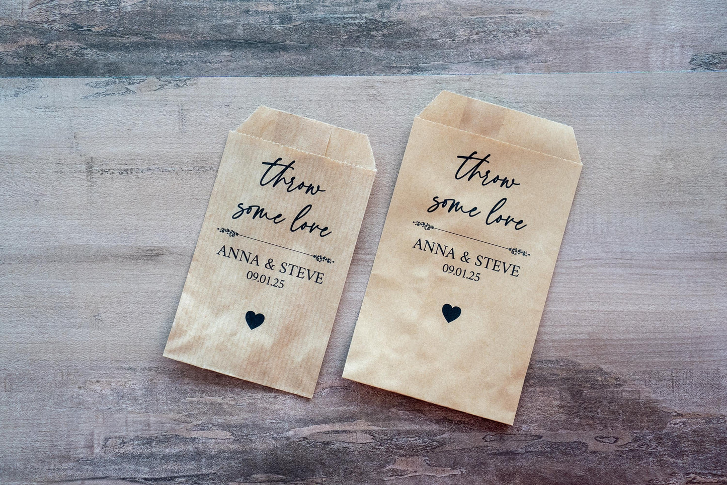 Custom DIY Foil Kraft Confetti Bag