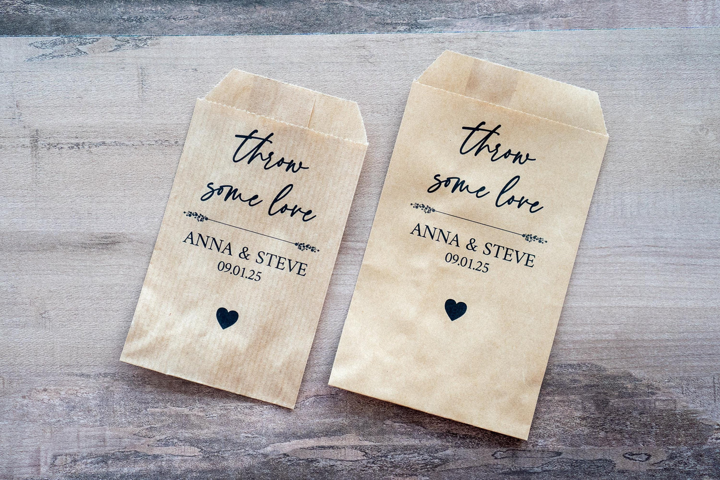 Custom DIY Foil Kraft Confetti Bag