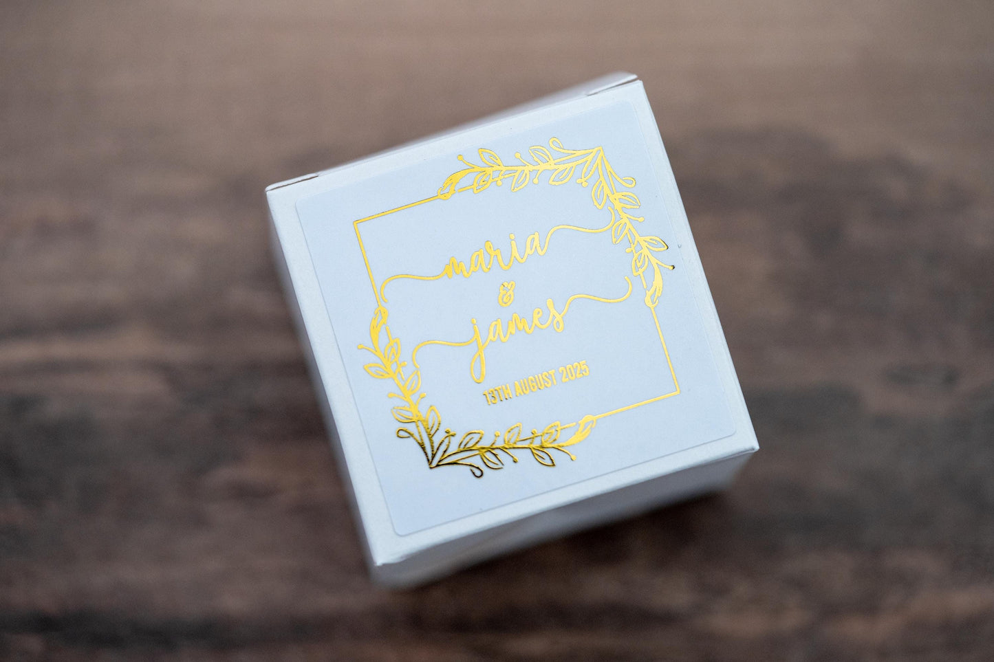 Personalised Square Foil Wedding Stickers/Clear Foil Labels/Wedding Favour Stickers/Custom Wedding Stickers/Wedding Labels/Hen Party Sticker
