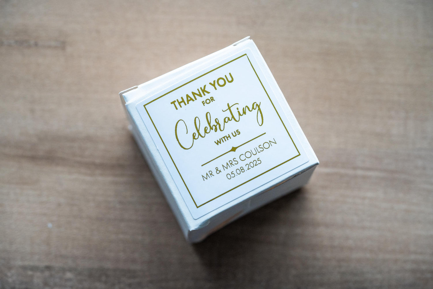 Square Foil Thank You Stickers