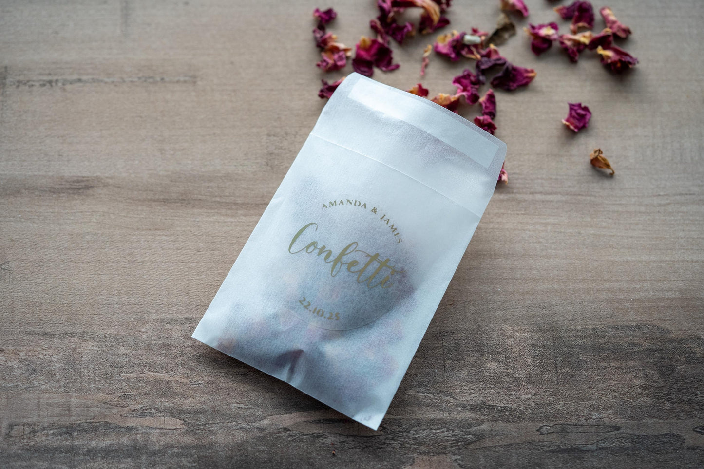 Custom Foil Glassine Confetti Bags