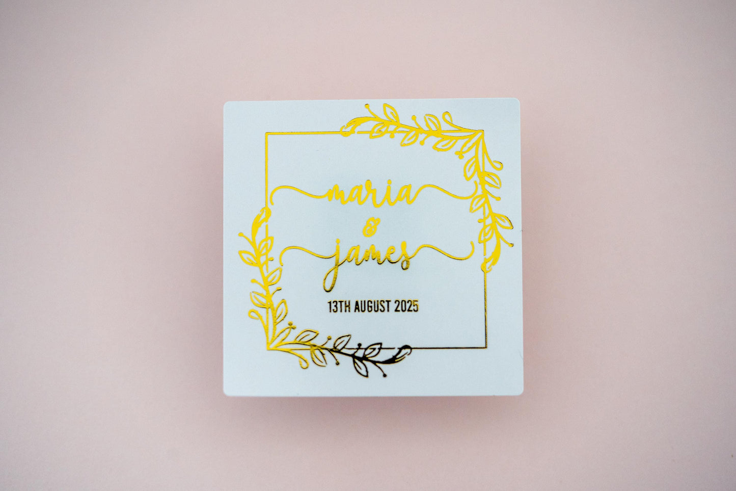 Personalised Square Foil Wedding Stickers/Clear Foil Labels/Wedding Favour Stickers/Custom Wedding Stickers/Wedding Labels/Hen Party Sticker