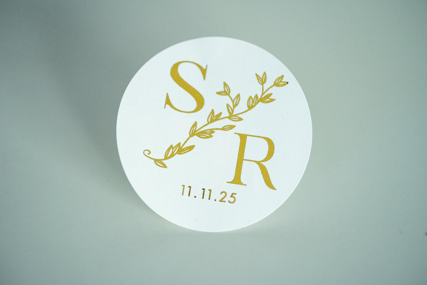 Personalised Foil Wedding Monogram Stickers