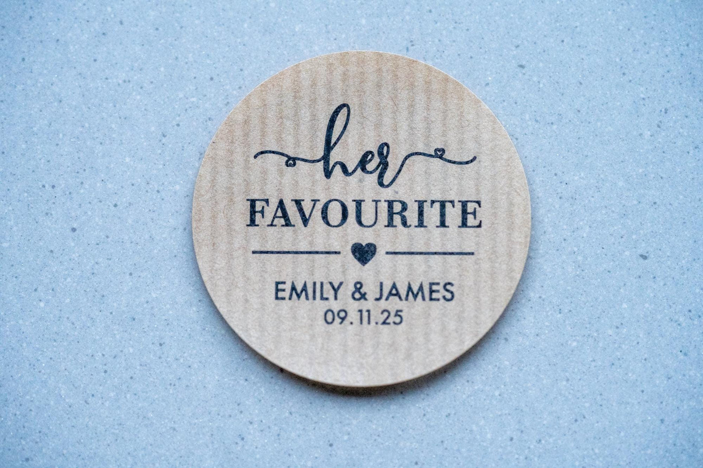 Kraft Wedding Favour Stickers