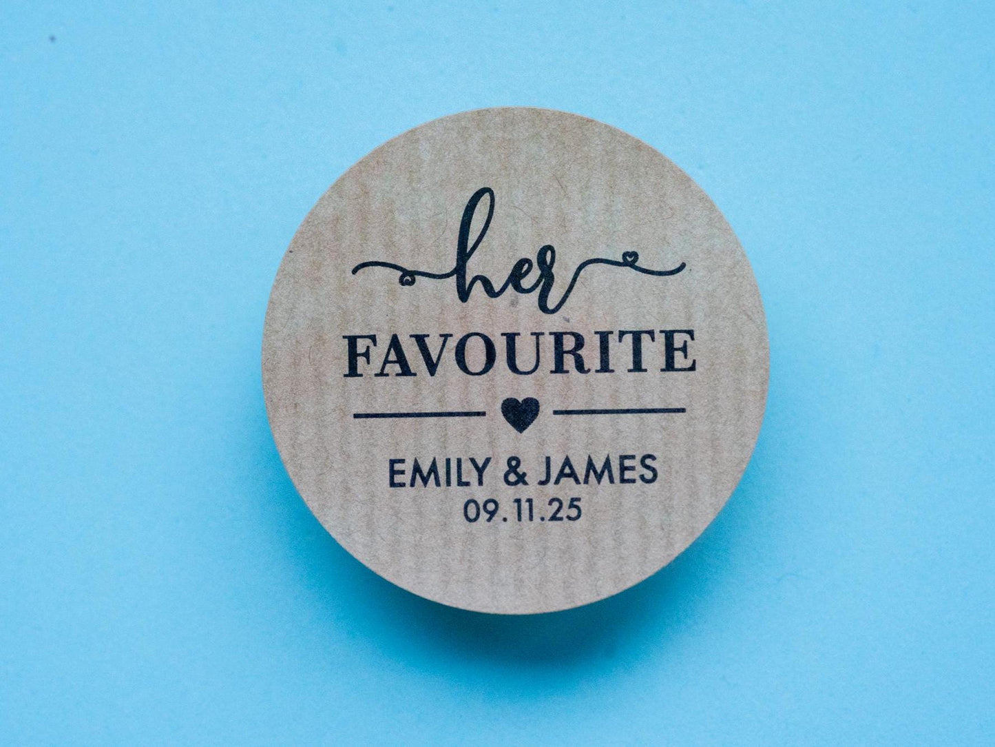 Kraft Wedding Favour Stickers
