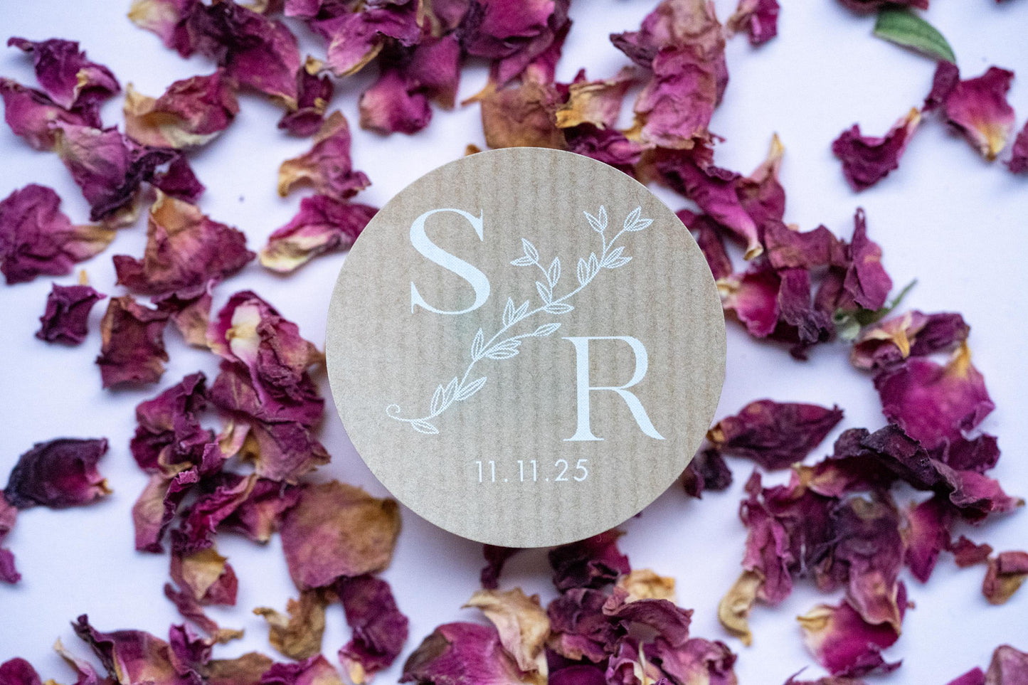 Custom Kraft Monogram Stickers