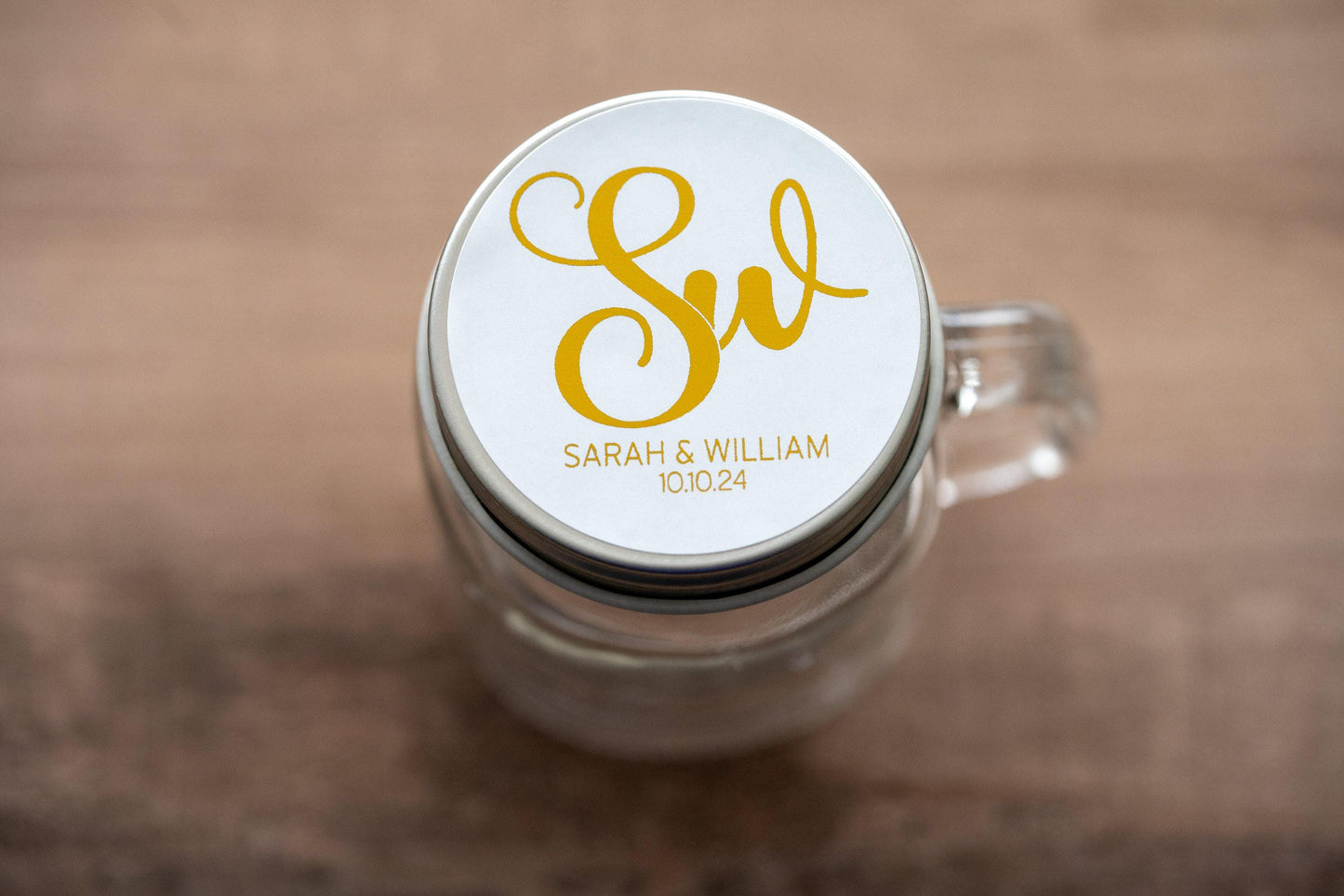 Personalised Monogram Foil Wedding Stickers