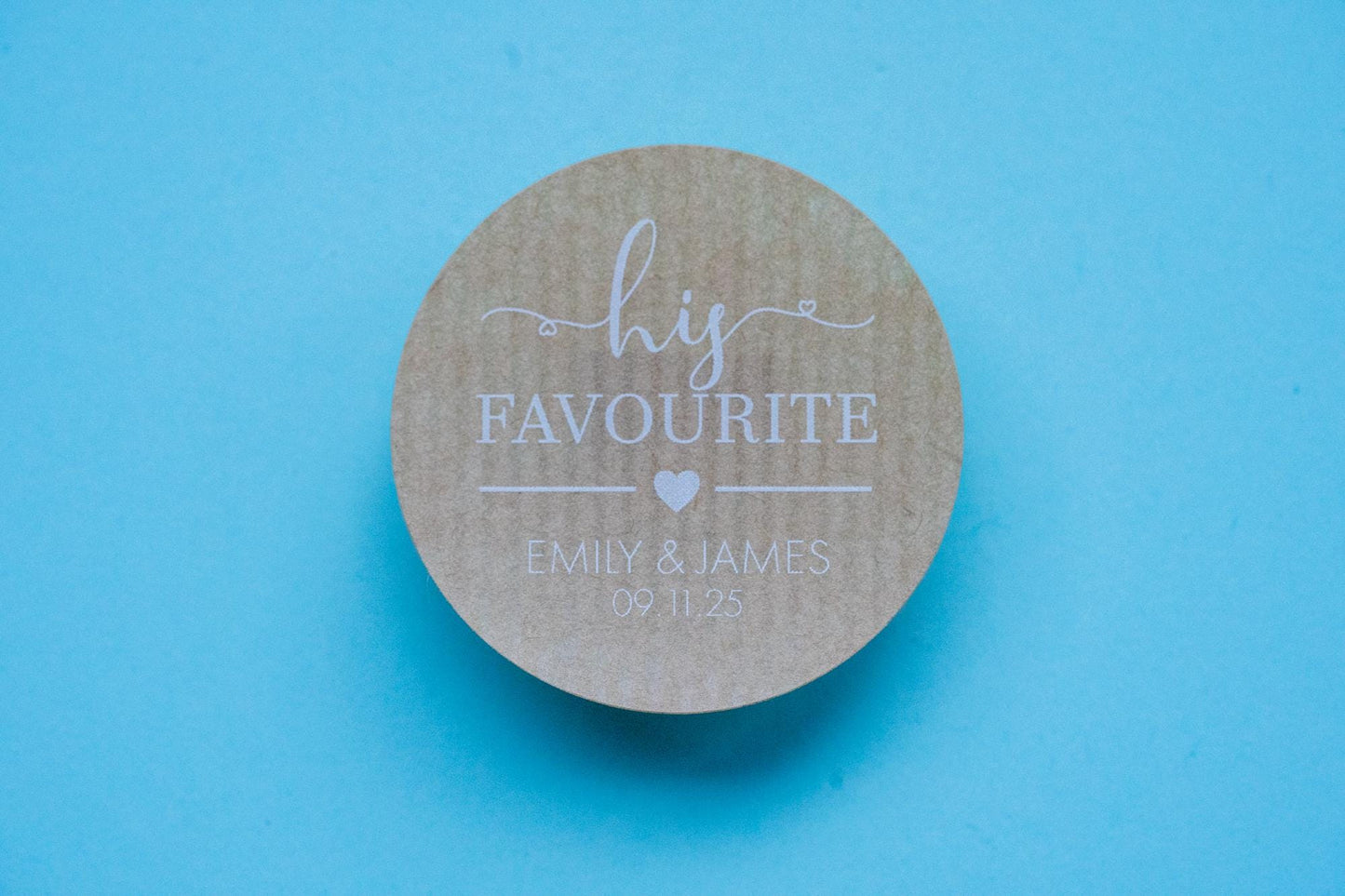 Kraft Wedding Favour Stickers