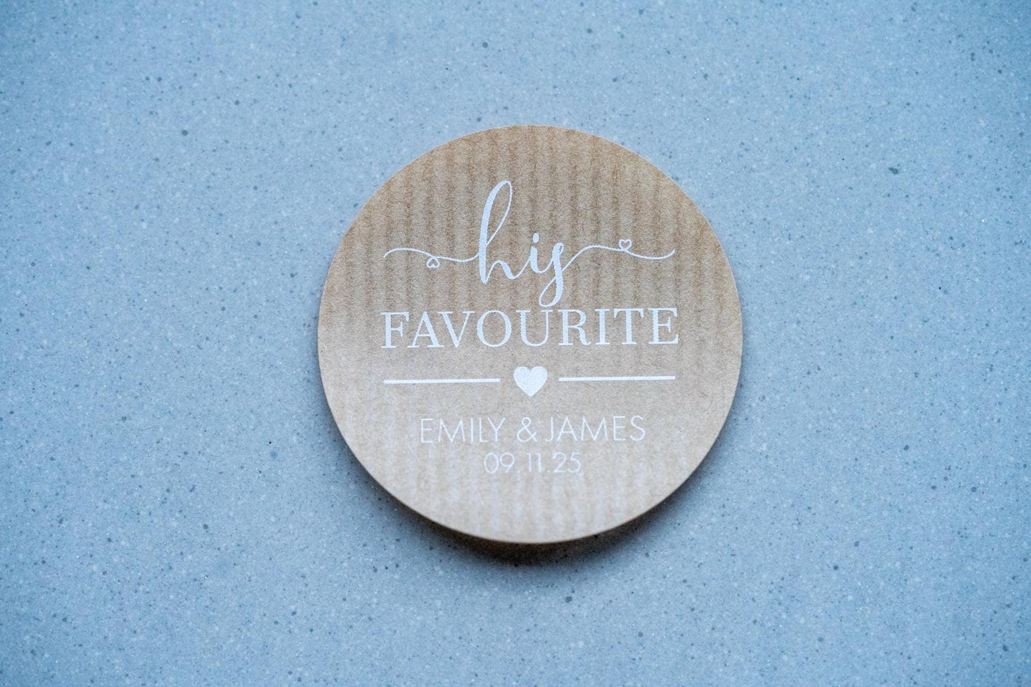 Kraft Wedding Favour Stickers