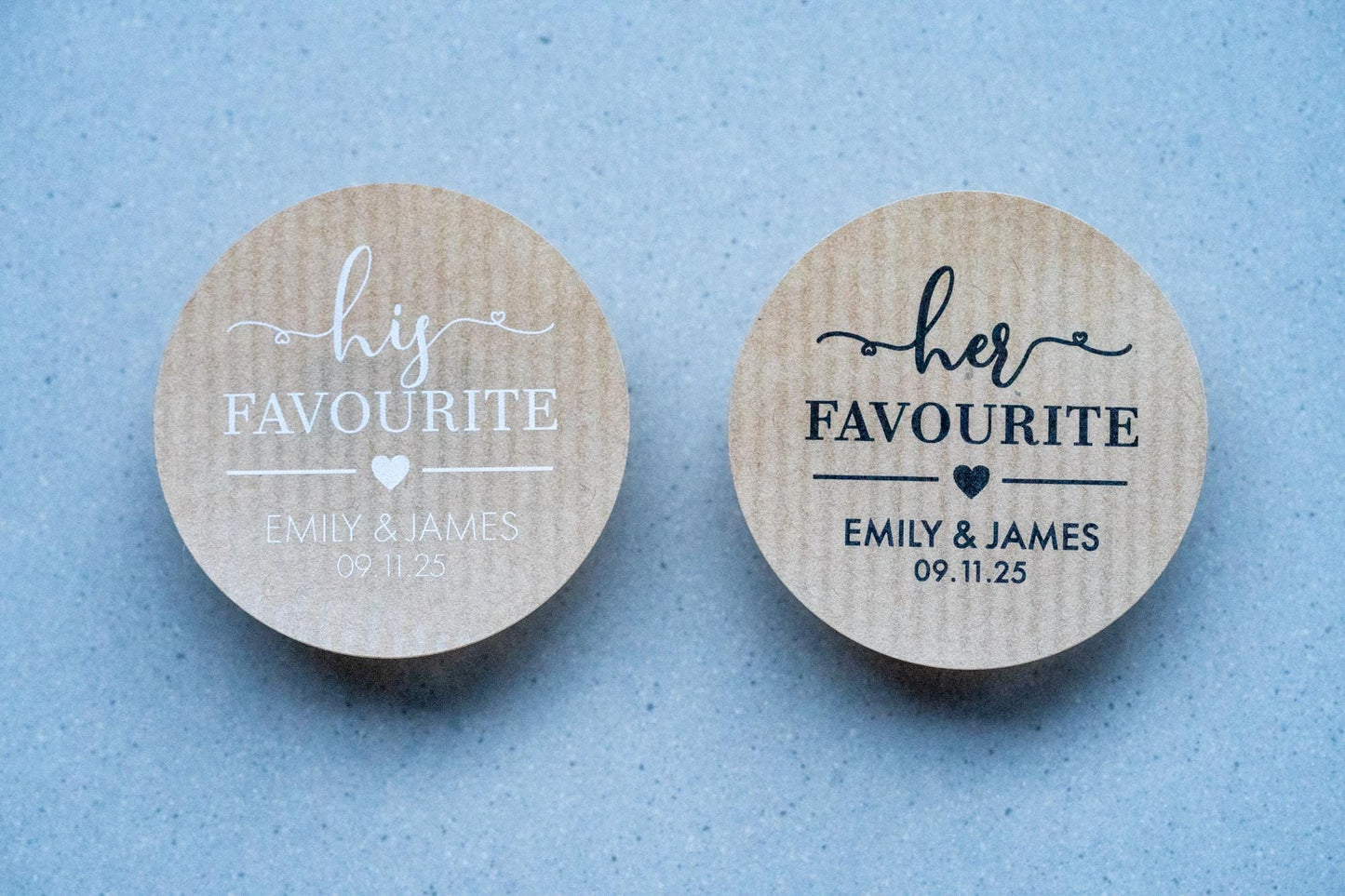 Kraft Wedding Favour Stickers