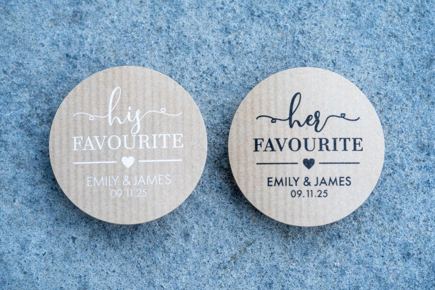 Kraft Wedding Favour Stickers