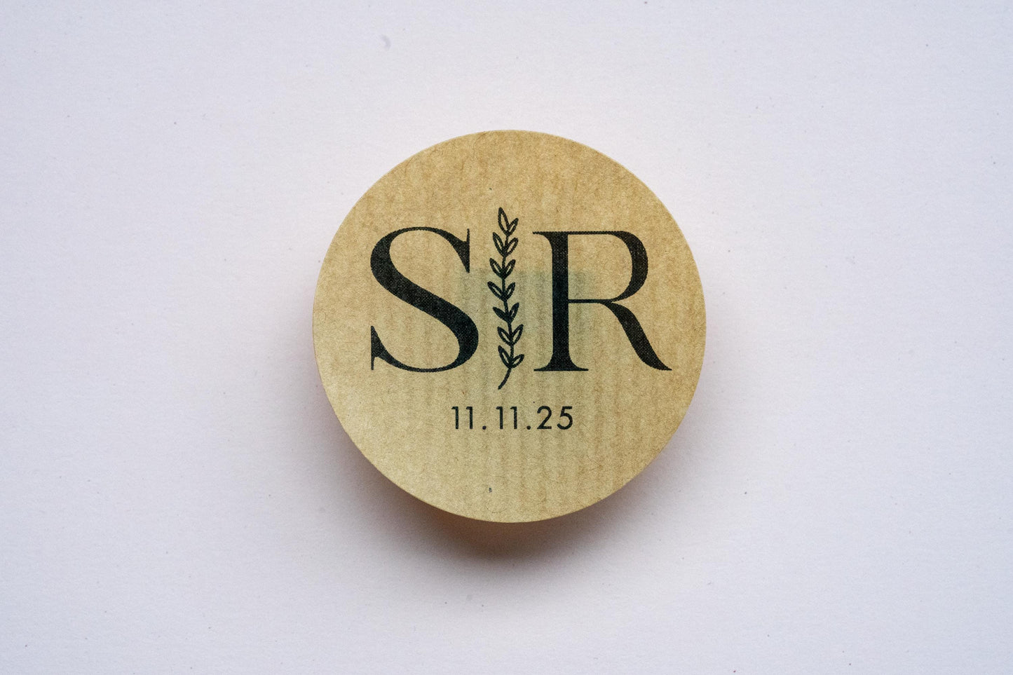 Personalised Kraft Monogram Stickers