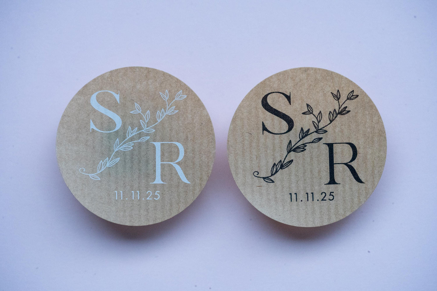 Custom Kraft Monogram Stickers