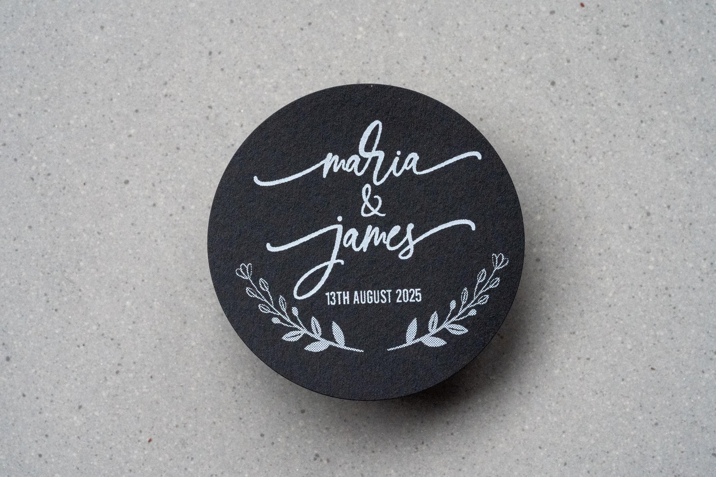 Custom Black Wedding Stickers