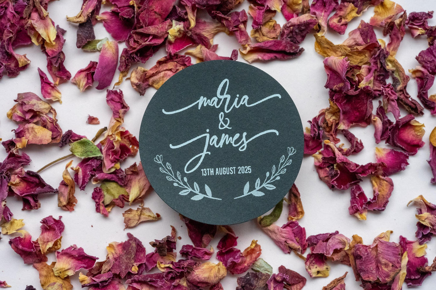 Custom Black Wedding Stickers