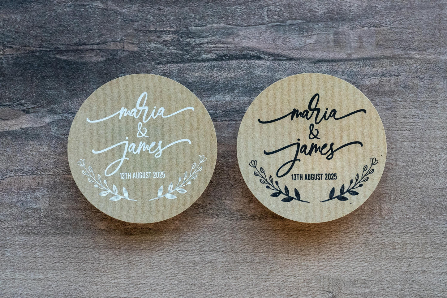 Kraft Custom Wedding Stickers