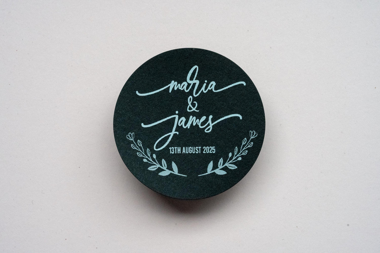 Custom Black Wedding Stickers