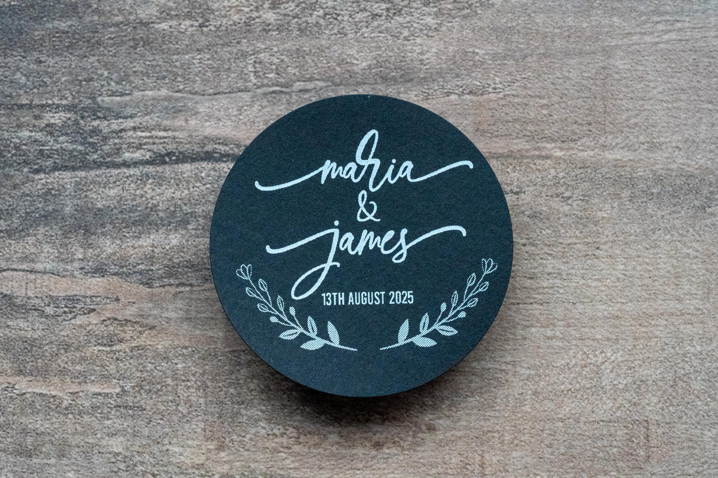Custom Black Wedding Stickers