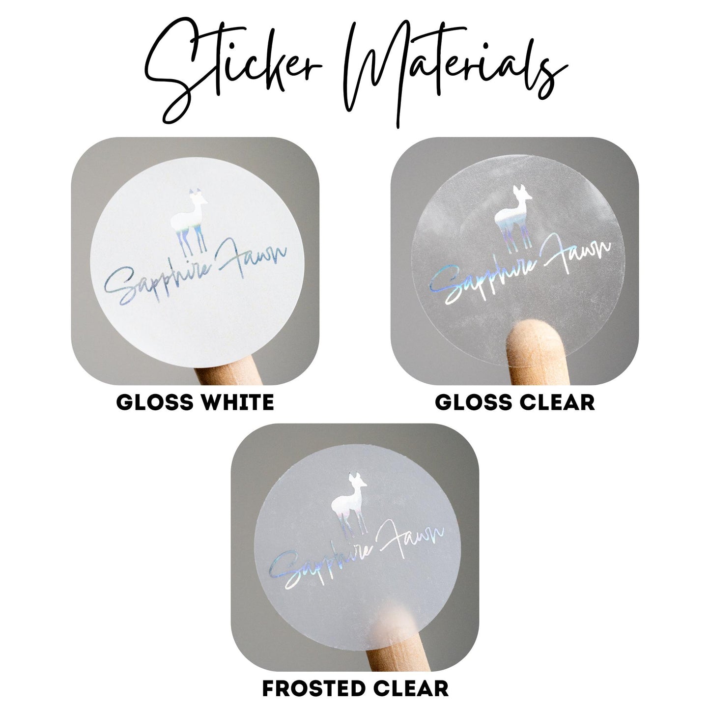 Thank You Metallic Foil Stickers