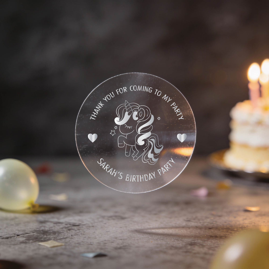 Personalised Foil Unicorn Birthday Stickers